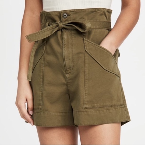rag & bone Pants - Rag & Bone Field Cargo Short Size 26 Dark Olive Green Belted Shorts